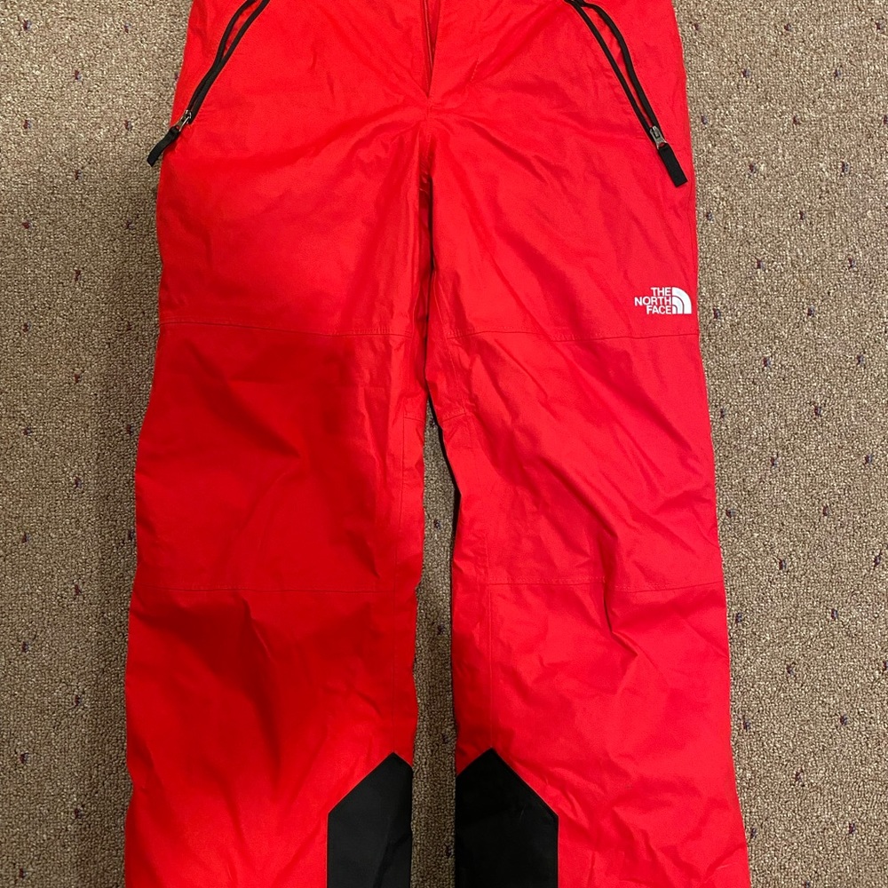 Boys Red NORTH FACE Ski Pants